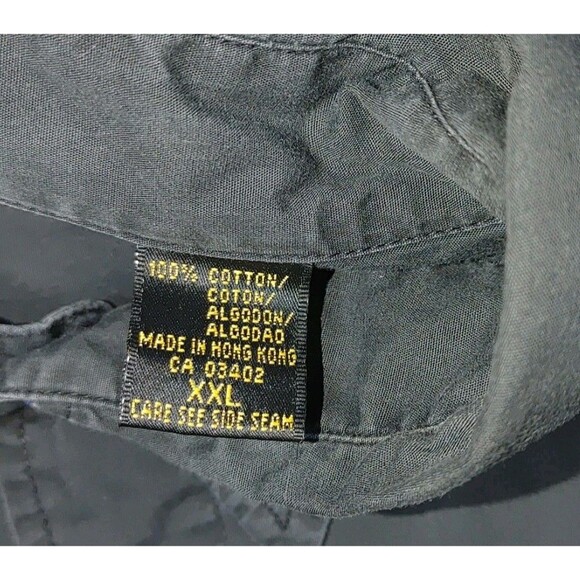 Harley Davidson XXL Shirt Old School Gray Button-down Short Sleeve (READ) - Picture 8 of 12